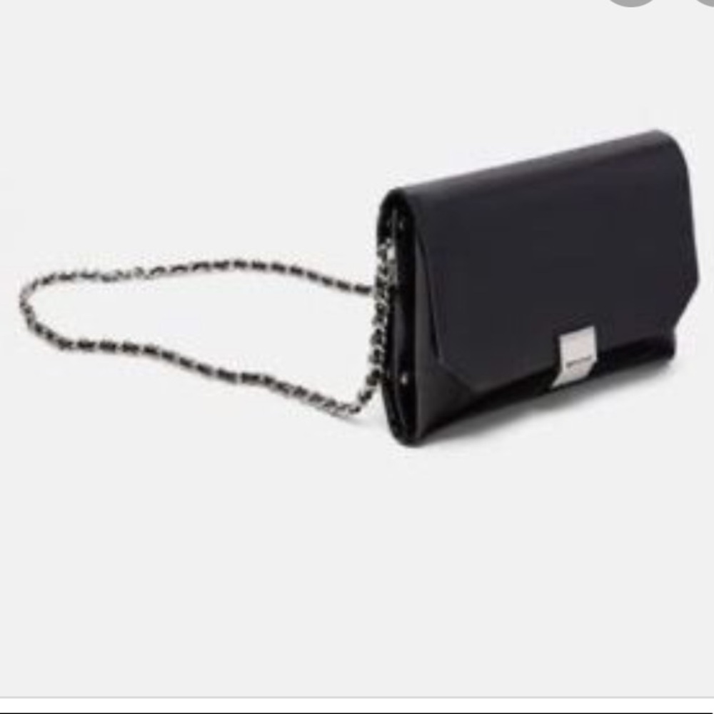 ZARA black crossbody bag with chain strap